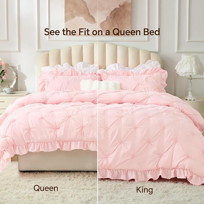BEDELITE Baby Pink Comforter Set Queen - Image 5