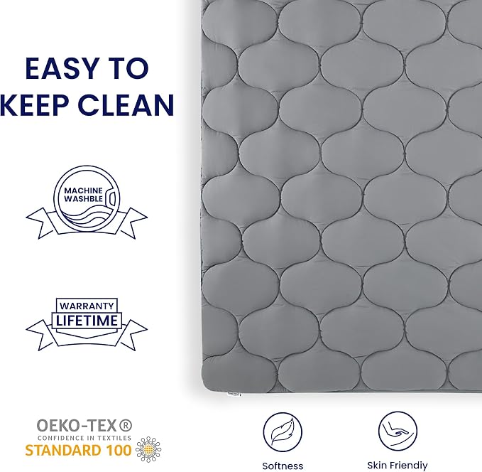 SLEEP ZONE Full Size Cooling Mattress Pad - Image 5