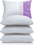 WISHSMILE Cooling Pillows Standard Size Set of 4, Shredded Memory Foam Pillows by WishSmile