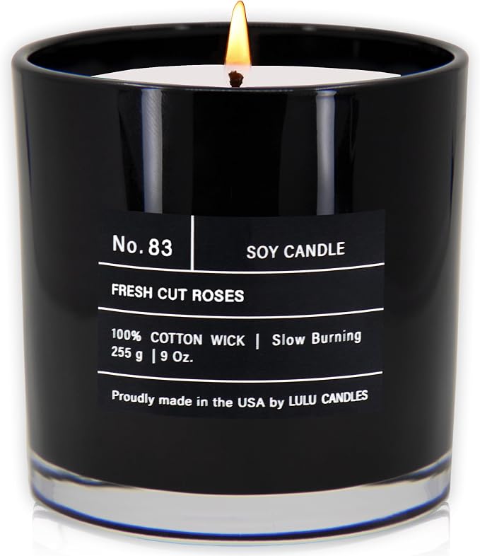Lulu Candles | Fresh Cut Roses | Smells Floral & Musky | Luxury Scented Soy Jar by LULUCANDLES
