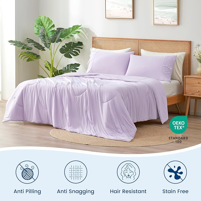 Cozy Bliss Cooling Comforter Twin Size, Reversible Lightweight Cooling Blankets - Image 7