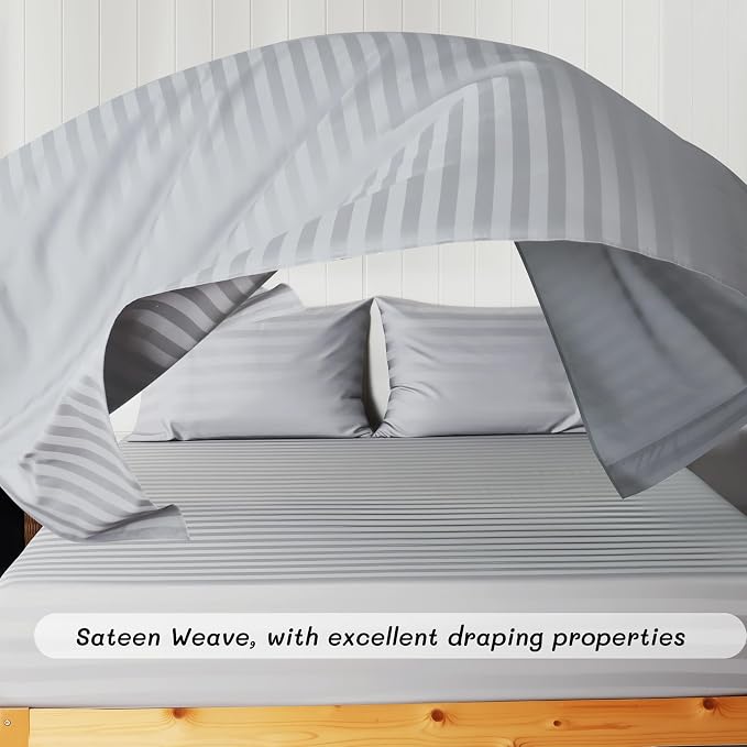 Cotton Flat Sheets Only, 600 TC 100% Cotton Flat Sheet Top Sheet Only, King - Image 9