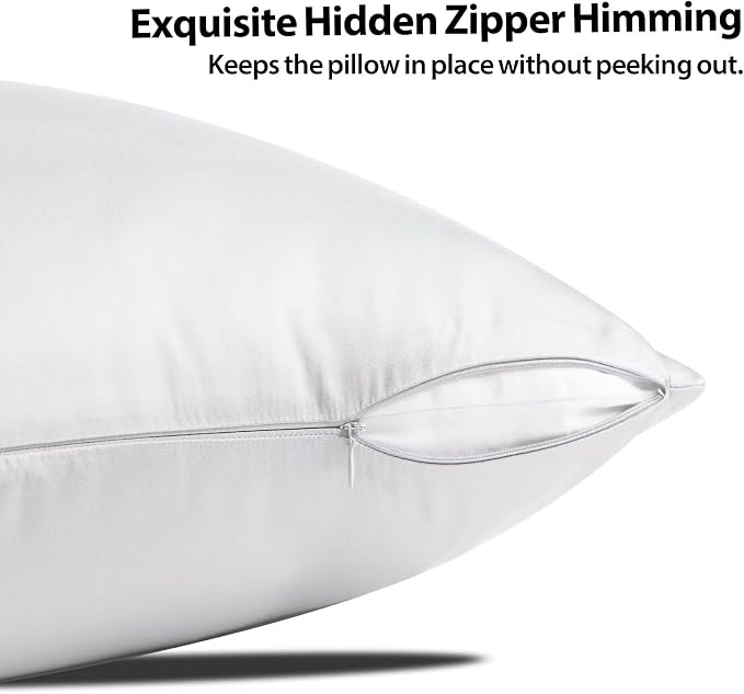 4 Pack Cooling Pillow Cases, Viscose Derived from Bamboo Pillow Protectors - Image 3