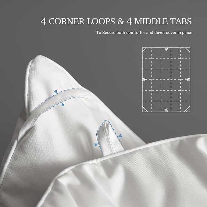 Hotel Grand Luxury White Goose Feather Down Fiber Comforter Full Queen Size - Image 4