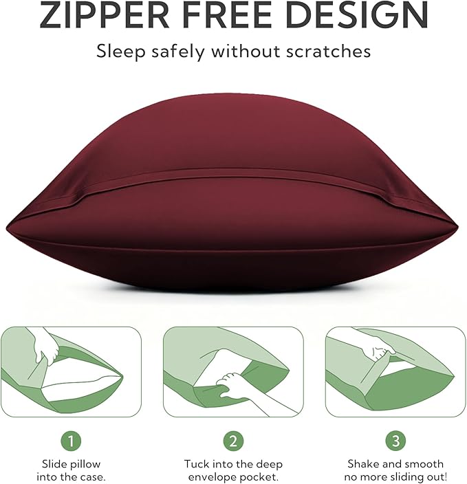 MR&HM King Pillow Cases Set of 2, Cooling Pillow Case - Image 6
