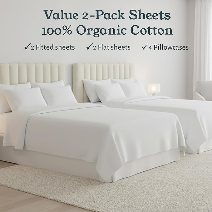 California Design Den 2-Pack King Sheets Deep Pocket Set - Image 4