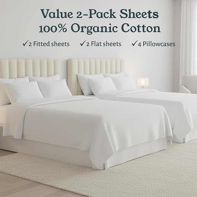 California Design Den 2-Pack Queen Bedsheet Sets - Image 4