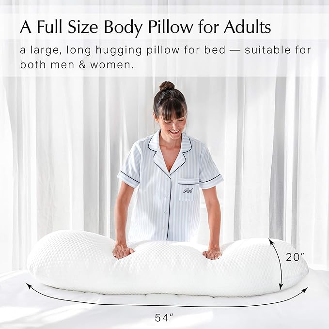 Aricove Body Pillow for Adults, Side Sleeper Pillow for Bed, Full Body Support - Image 5