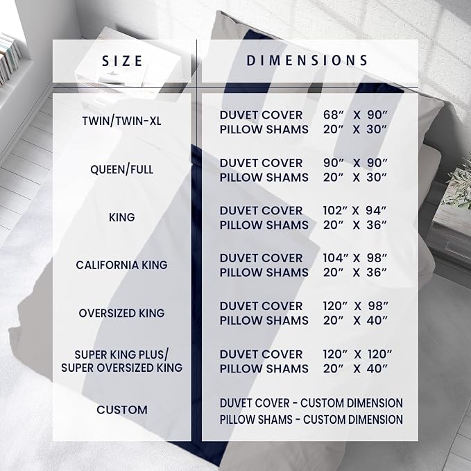Kotton Culture 120"x98" 3 Pc Oversized King Duvet Cover Set 100% Egyptian Cotton - Image 4