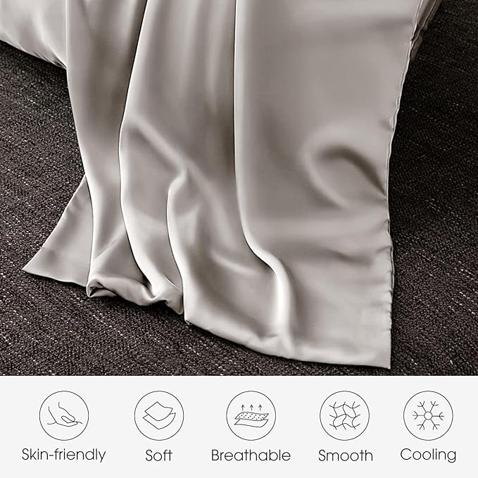 100% Silk Pillow Cases 2 Pack King Size Mulberry Silk Pillowcase - Image 4