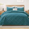Exclusivo Mezcla Oversized King Quilt Set- Teal Cal King Quilts Bedding Set by ExclusivoMezcla