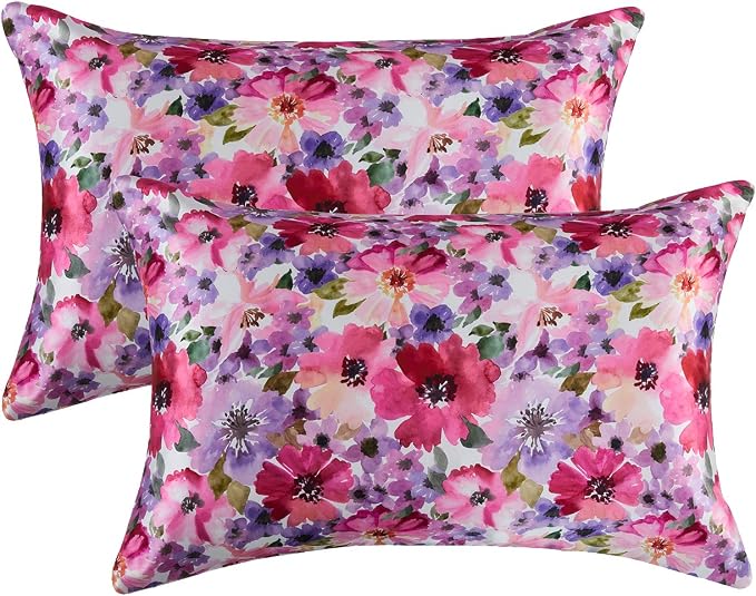 MR&HM Satin Pillowcase for Hair and Skin, Silk Satin Pillowcase 2 Pack by MRHM
