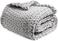 YnM Velvet Weighted Blanket, Handmade Chunky Knitted Design, Soft and Cozy by YNM