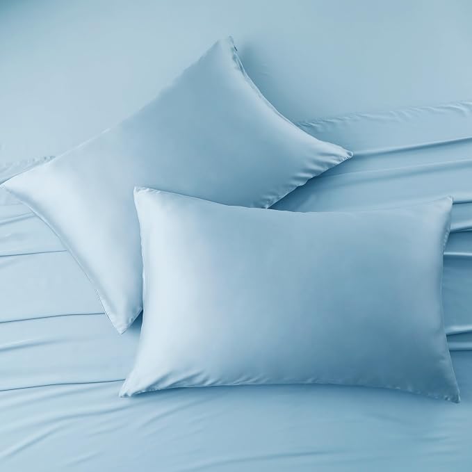 2 Pack Cooling Pillow Cases, Viscose Derived from Bamboo Pillow Protectors King - Image 5