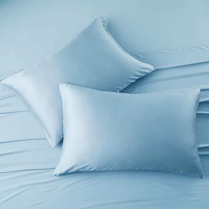 2 Pack Cooling Pillow Cases, Viscose Derived from Bamboo Pillow Protectors - Image 5
