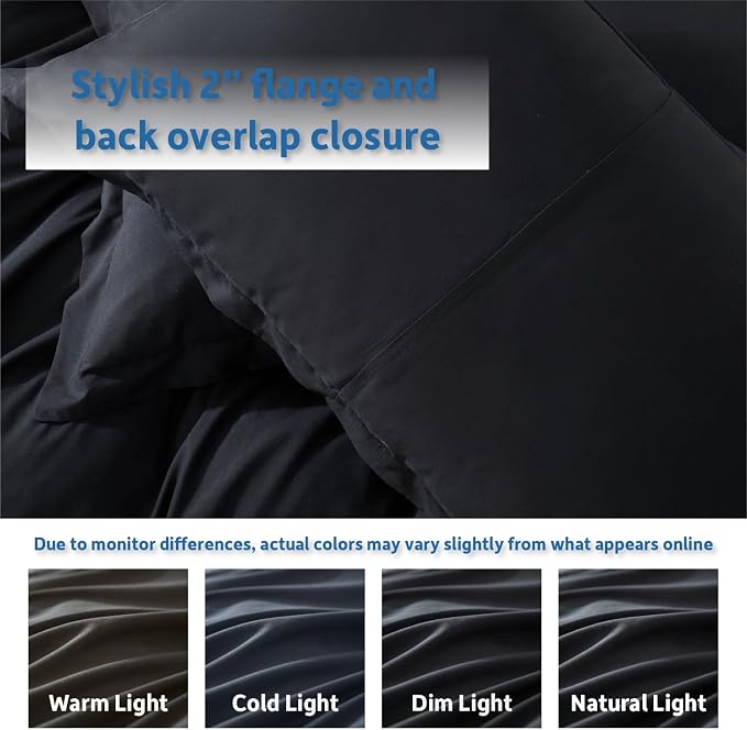 Nestl Black California King Duvet Cover Sets - Image 8