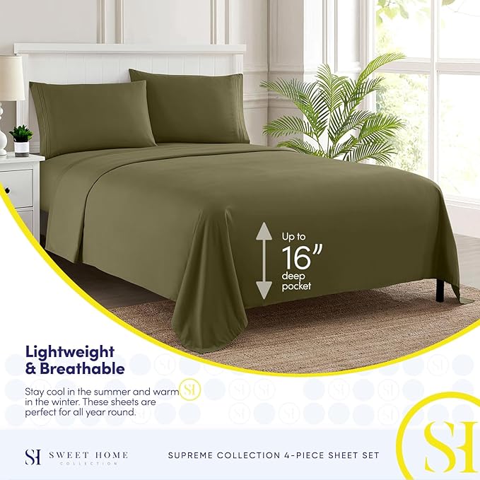 Twin Sheets - Breathable Luxury Sheets - 1800 Supreme Collection Extra Soft - Image 3