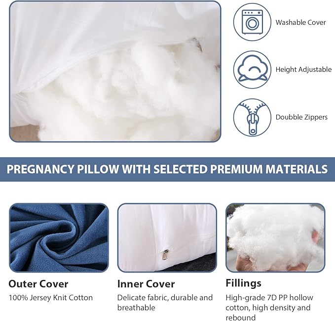BATTOP Pregnancy Pillows for Sleeping, Body Maternity Pillow - Image 9