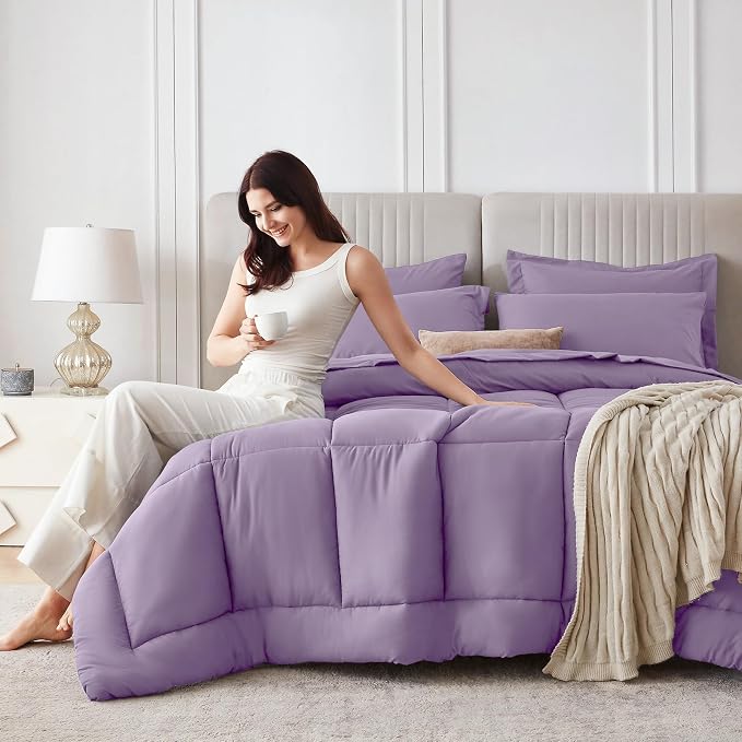Sasttie Twin Comforter Set, 5 Pieces Bed in a Bag Twin, Complete Bedding Set - Image 8