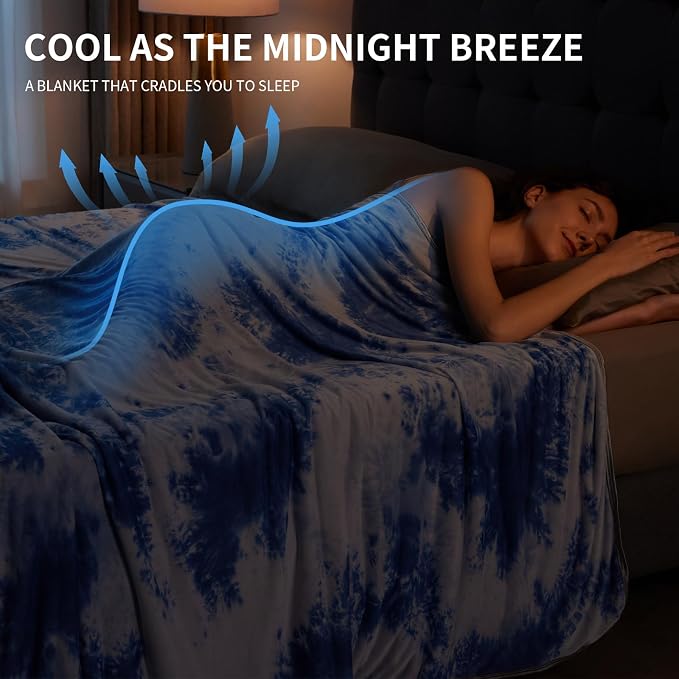 Guohaoi Cooling Blanket for HotSleepers, Decortive Tie Dye, Absorbs Heat to - Image 6