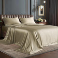 BEDELITE Satin Sheets Full Size Bed Set, Luxury Soft Taupe Silky Sheets by BEDELITE