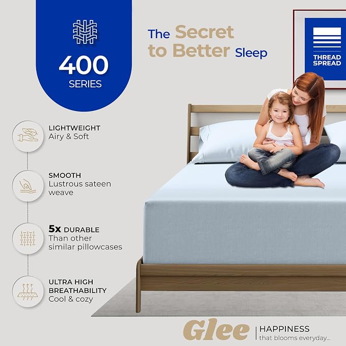 Thread Spread 100% Cotton Pillow Cases Queen Size Set of 2 - Image 2