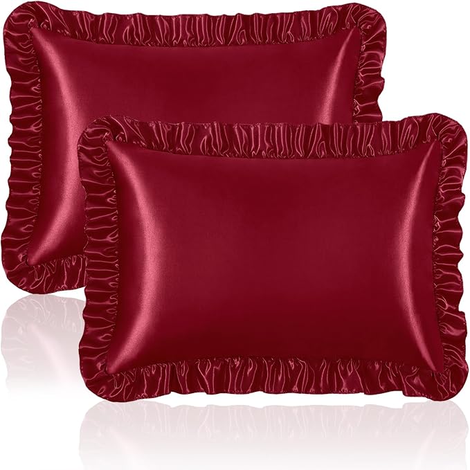Homiest Ruffle Satin Pillowcase by Homiest