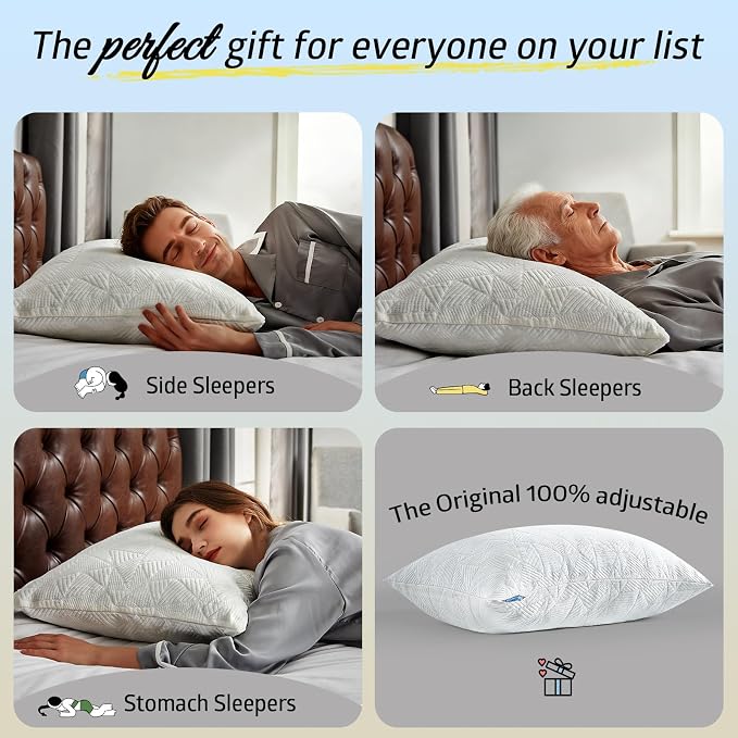 BETU Cooling Pillow Queen Size, Shredded Memory Foam Cool Pillow - Image 6