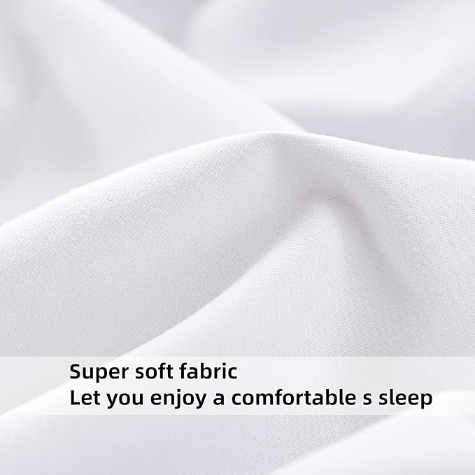 HBHLFZ Twin Fitted Sheet Only, Soft Breathable Bottom Sheet - Image 4