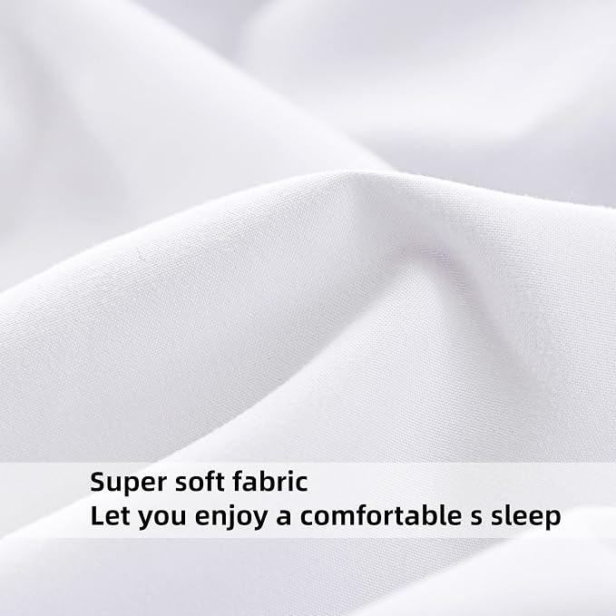 HBHLFZ Queen Fitted Sheet Only, Soft Breathable Bottom Sheet - Image 4