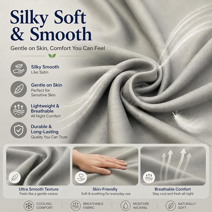 evoLive 100% Rayon Derived from Bamboo Cooling Breathable Body Pillow - Image 4