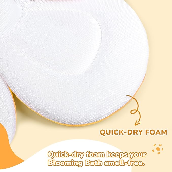 YooxArmor Baby Bath Pad for Infant Bathtub Sink, Non-Slip Flower Bathtub for - Image 4