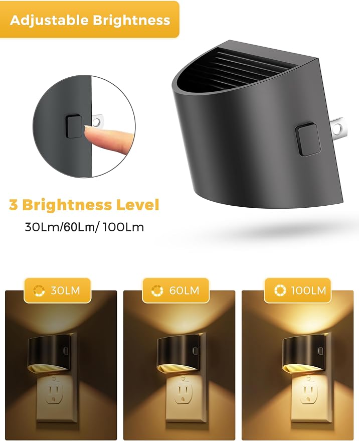 L LOHAS LED Night Lights Plug into Wall 2 Pack, Dusk to Dawn Sensor Nightlight - Image 5