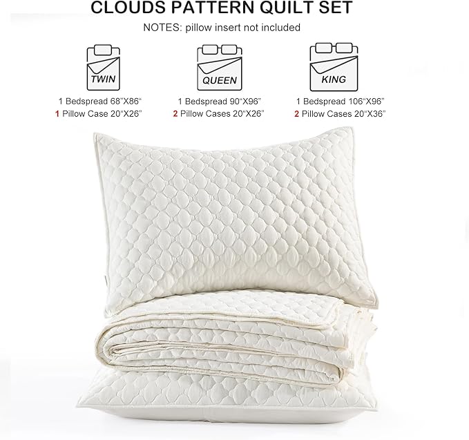 HORIMOTE HOME Cream Quilt King Size, Lightweight Quilt - Image 7