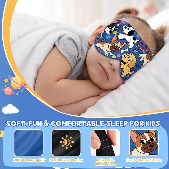 Silk Kids Sleep Mask: 100% Mulberry Silk Eye Mask, Sleeping Masks - Image 3