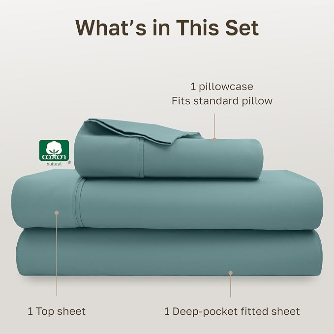 California Design Den Soft 100% Cotton Sheets Twin XL Size Set, 400 Thread - Image 4