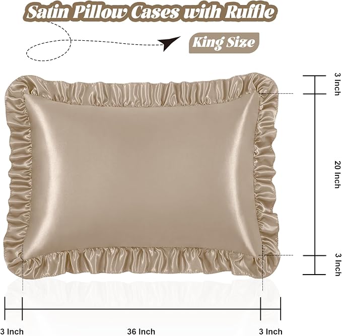 Homiest Ruffle Satin Pillowcase - Image 3