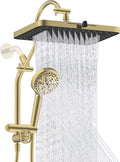 Hibbent cUPC Certified 13'' Shower Head Combo, High Pressure 5 Spray Rainfall by Hibbent
