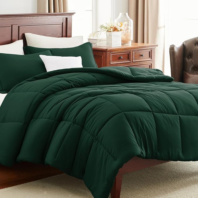 CozyLux Twin/Twin XL Comforter Set Emerald Green - Image 8