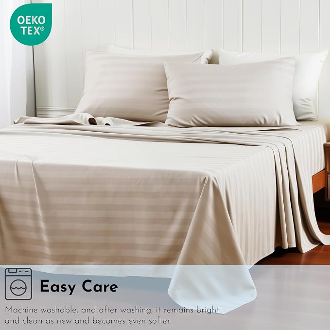 Cotton Flat Sheets Only, 600 TC 100% Cotton Flat Sheet Top Sheet Only, Twin - Image 9