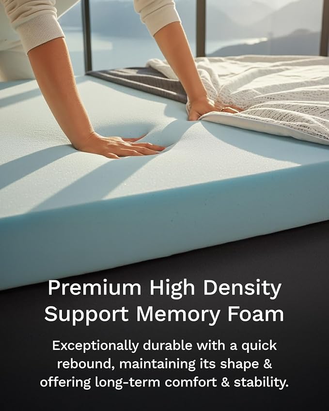 ViscoSoft Memory Foam Mattress Topper | Select High Density Ventilated Mattress - Image 2
