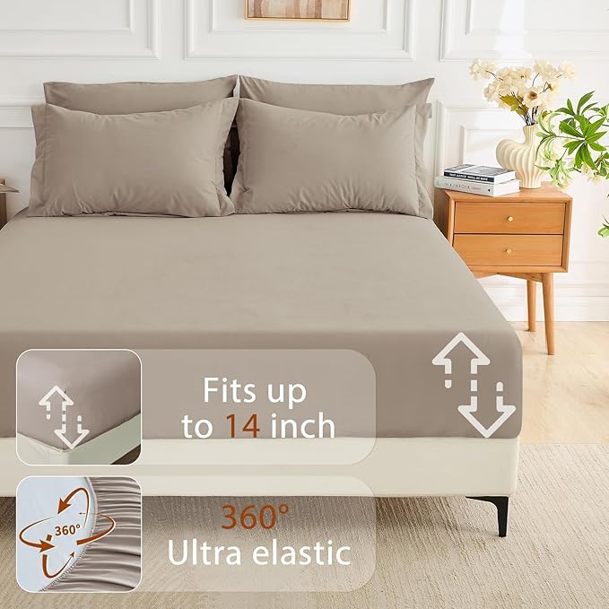 MUXHOMO 7 Pieces King Comforter Set, Soft Bed in a Bag King Size, All Season - Image 6