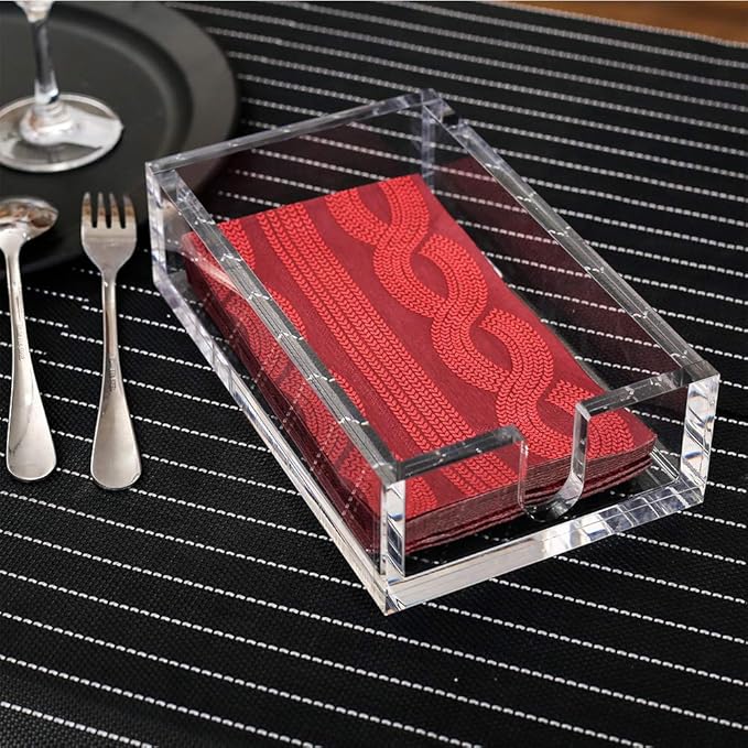 CY craft Acrylic Guest Towel Napkin Holder, Fancy Flat Napkin Holders - Image 4