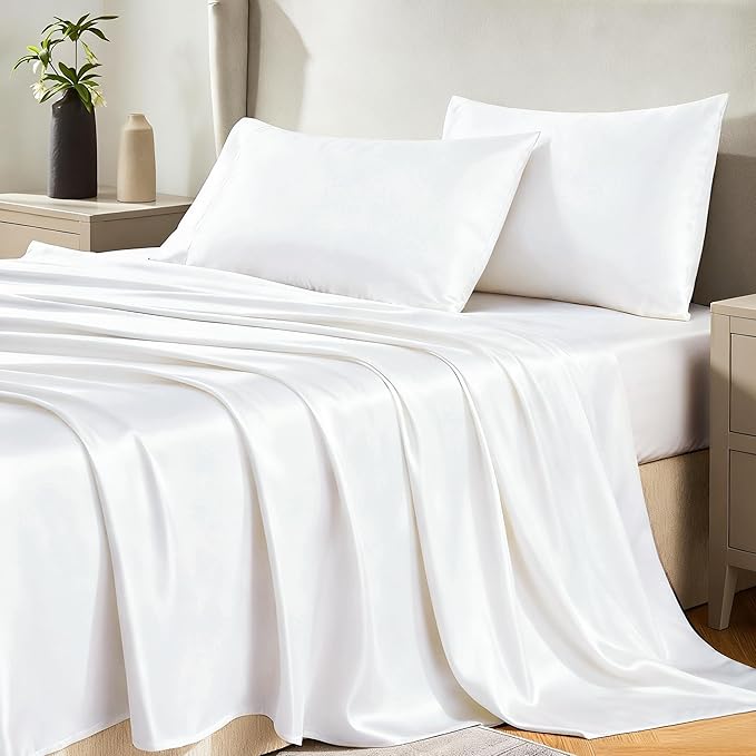 CozyLux Satin Sheets Twin Sheet Set by CozyLux