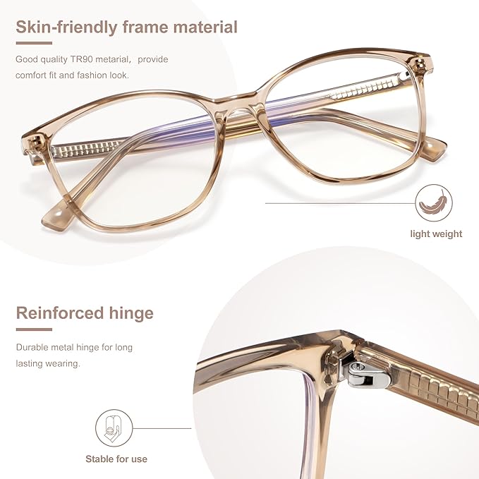 Madison Avenue Blue Light Blocking Glasses Anti Eyestrain UV Glare Blue Light - Image 3