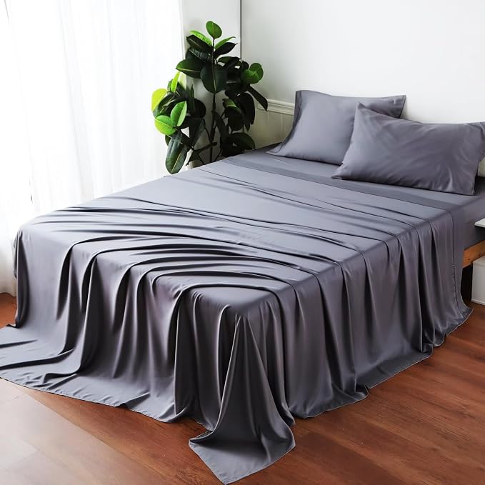 Bamboo Viscose Flat Sheets Only, 400 Thread Count Sateen Weave Twin Size Flat - Image 6