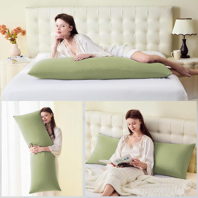 DOWNSTORIA Body Pillow Cover, Ultra Soft Microfiber Long Pillowcase, Envelope - Image 5