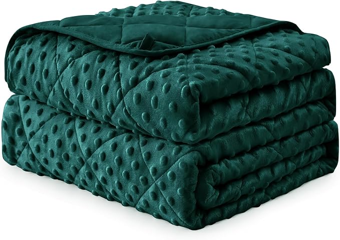 Green Weighted Blanket Kids 7lbs, Breathable Cooling Minky Heavy Throw Blanket - Image 9