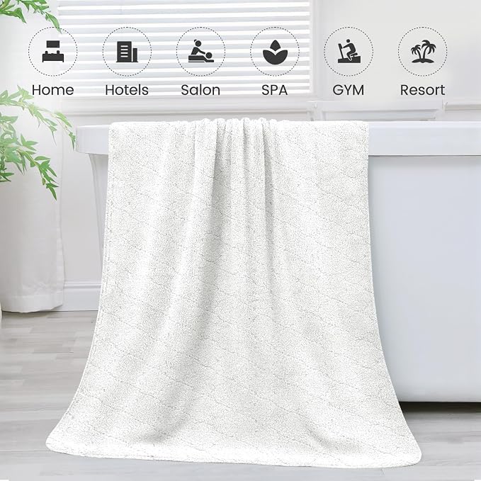 JML Microfiber Bath Towels Set of 2, 30 in x 60 in, Ultra Soft, Super Absorbent - Image 8