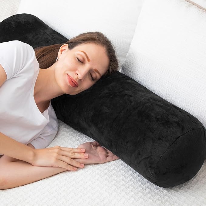 1 MIDDLE ONE Round Body Pillow for Adults, Long Bolster Pillow for Bed - Image 5